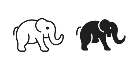 Elephant icon logo design element. minimalist style icons