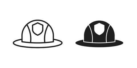 Firefighter hat icon logo design element. minimalist style icons