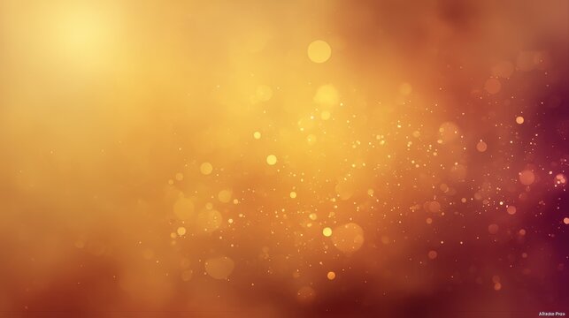 A warm, abstract background featuring soft bokeh lights with a gradient of golden tones, blurred golden background