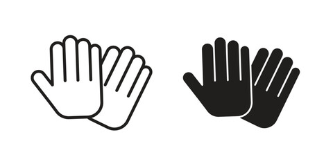 High Five icon logo design element. minimalist style icons