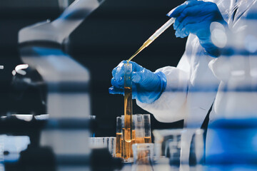 Researchers working in the clinical laboratory