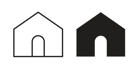 Home icon logo design element. minimalist style icons