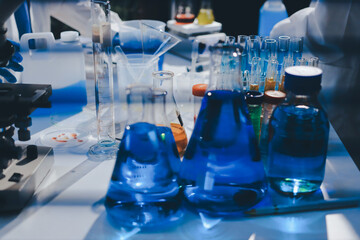 Researchers working in the clinical laboratory