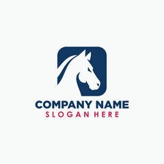 horse icon design template, animal simple logo concept