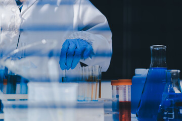 Researchers working in the clinical laboratory