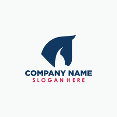 simple horse logo design template, animal icon design vector