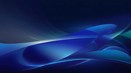 Swirling Abstract Shapes With Gradient Tones of Blue and Teal