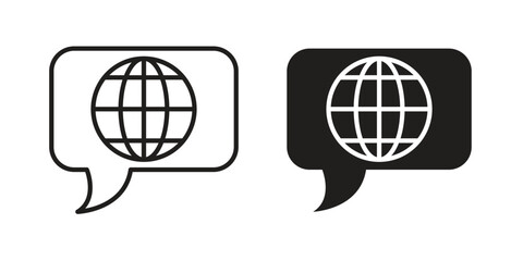 Language icon logo design element. minimalist style icons © Raj