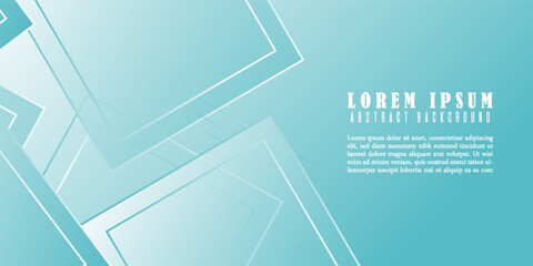 Minimalist teal gradient background with geometric shapes creating a sense of depth and modern simplicity, perfect. eps10, web