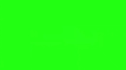 Whimsical black mustache animation dancing joyfully on vibrant green screen background perfect for creative projects and playful content