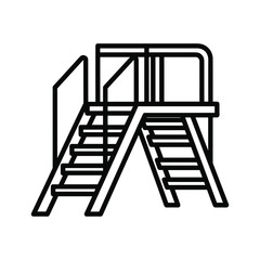 Illustration of a playground climber with stairs