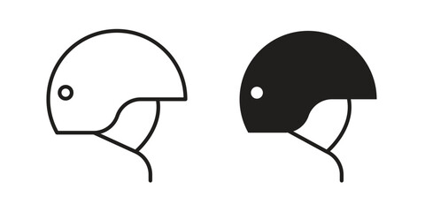 Military Helmet icon logo design element. minimalist style icons