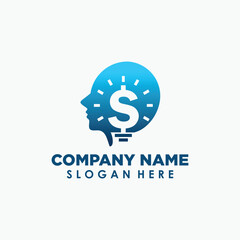 business man logo design template, people and business education logo concept