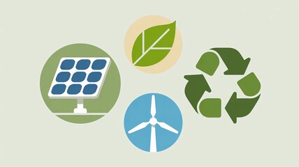 Eco Energy and Recycling Icons