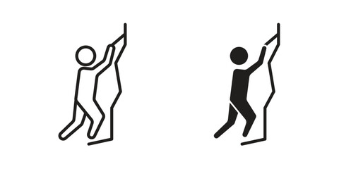 Mountain climb icon logo design element. minimalist style icons