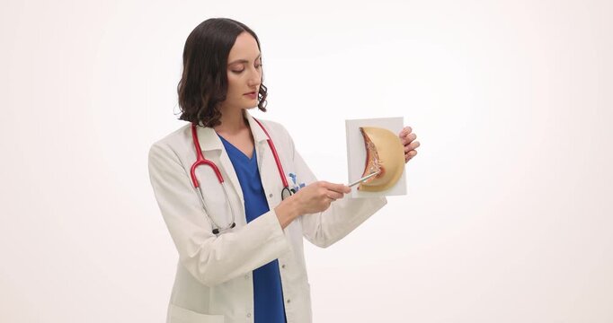 In this informative presentation, a healthcare professional explains important concepts of human anatomy, using visual aids to enhance understanding. Knowledge is shared openly.