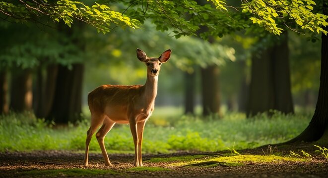 Cervatillo en el sotobosque