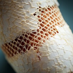 Delicate Lace Texture with Interwoven Pattern and Warm Tones, Ideal for Backgrounds and Design