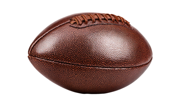 Brown leather American football