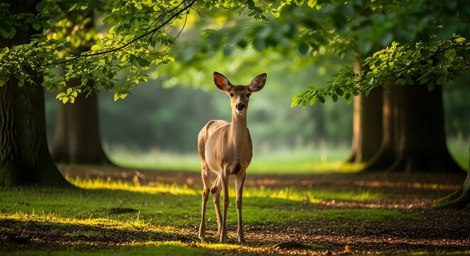 Cervatillo en el sotobosque