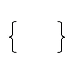 Pair of curly braces, representing code, programming, or grouping