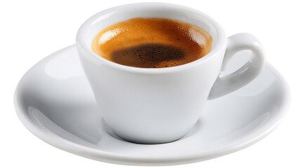 Fototapeta premium A cup of espresso offers a rich and intense coffee experience, perfect for a quick energy boost or a moment of pure indulgence