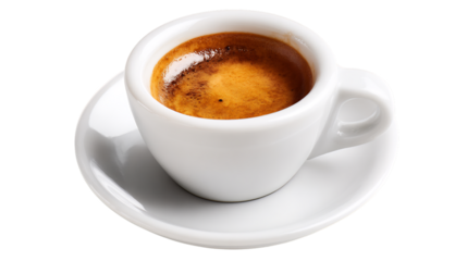 A cup of espresso offers a rich and intense coffee experience, perfect for a quick energy boost or a moment of pure indulgence