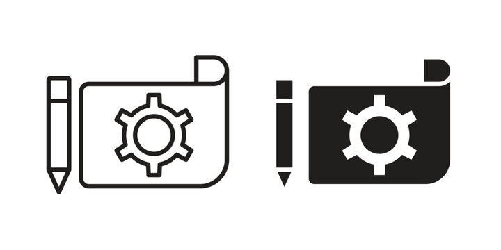 Prototyping icon logo design element. minimalist style icons