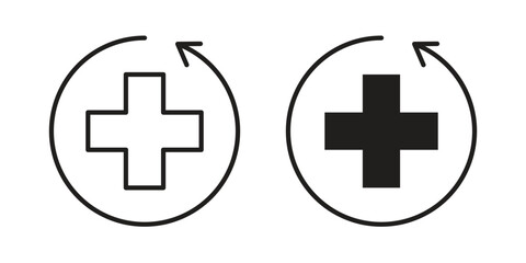 Recovery icon logo design element. minimalist style icons