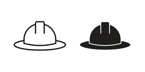Safety helmet icon logo design element. minimalist style icons