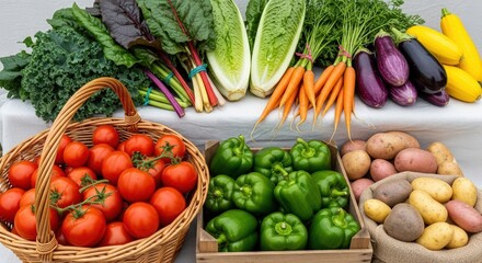 Fresh Harvest Bounty of Seasonal Vegetables