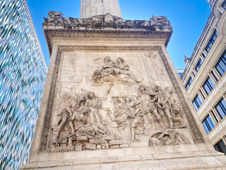 Engraving on the Monument to the Great Fire of London