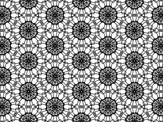 Seamless abstract pattern. black and white linear illustration for coloring. Vector coloring book for adult.