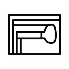 Megaphone line icon isolated on, vector illustration design