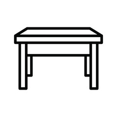 Line art illustration of a simple table