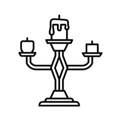 Candlestick with three candles