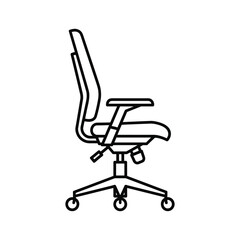 Modern office chair with adjustable height and armrests