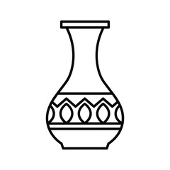 Decorative ceramic vase with intricate geometric pattern