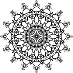 Foral Mandola Pattern Style Flowers Gentle. Hand-drawing Seamless Pattern Design Background.Geometry Seamless Pattern Ethnic Indian Asia Ornament Flowers,Flower Colorful.