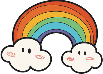 Obraz premium Rainbow cloud 