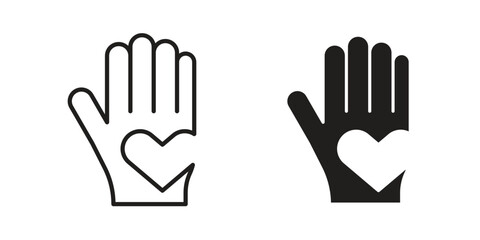 Voluntary service icon logo design element. minimalist style icons