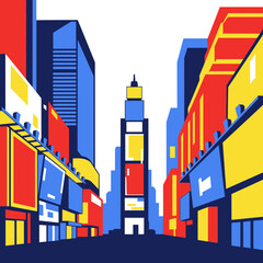 Times Square New York Vector