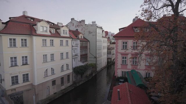 Houses Along Čertovka Canal Near Kampa Island &ndash; Prague, Czech Republic