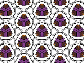 Seamless ethnic traditional pattern with colorful flower design, Illustrations for printing design.