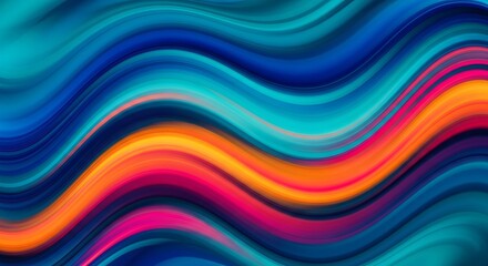 Vibrant abstract background with flowing colorful waves in shades of blue orange and pink creating a dynamic and modern artistic design perfect for wallpapers