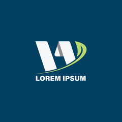 Modern abstract logo design with flowing lines and leaf accent symbolizing growth and innovation for business branding