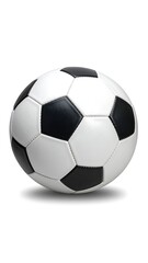 Obraz premium Classic Black and White Soccer Ball on a White Background.