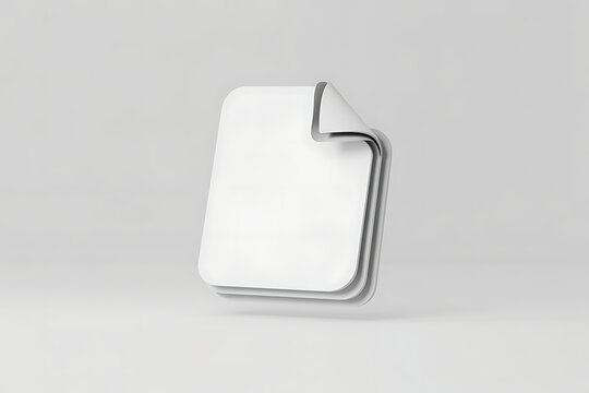 Stack of three blank white document icons with rounded corners and a curled page on a light gray background