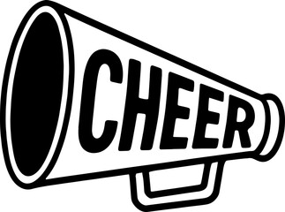 Cheer Megaphone Scalable SVG Vector Graphic with Editable Paths and Layers for Web, UI Design, Digital Art, and Print Applications
