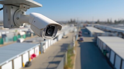 Security camera monitoring storage units and warehouse (surveillance)